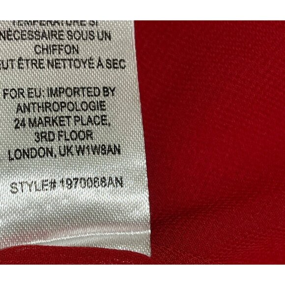 New Current Air Stacey Wide-Leg Jumpsuit Red Smocked Long Sleeve Size XL - Picture 9 of 11